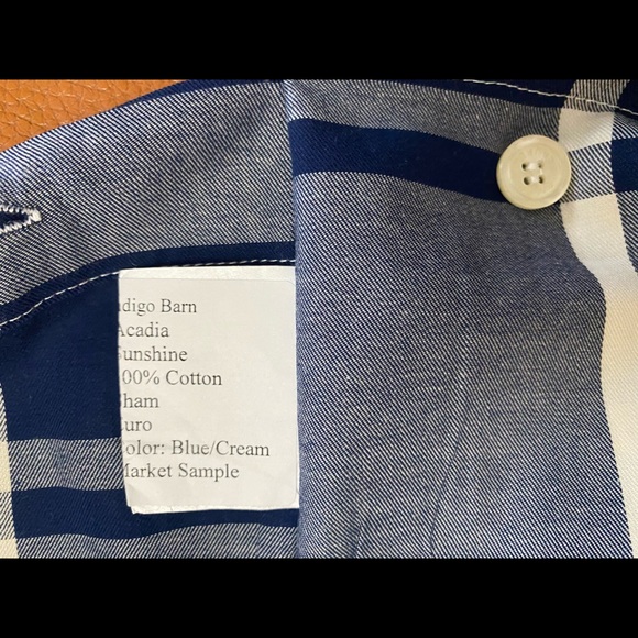 New Ralph Lauren pair HARBOUR Blue plaid Euro Shams - Picture 3 of 3